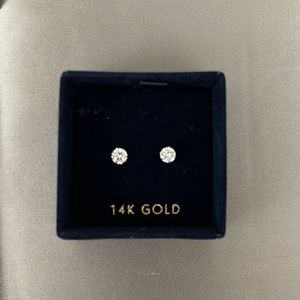 NEW- Moissanite 14k Gold Setting Studs